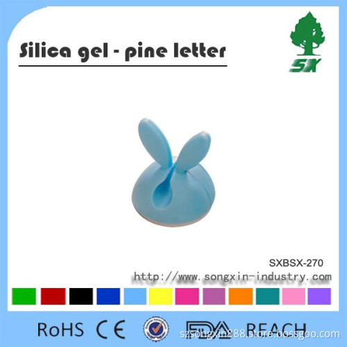 Customized Design Soft FDA and LFGB Approved Silicone Wire cable organizer/Silicone Cable Tie Holder